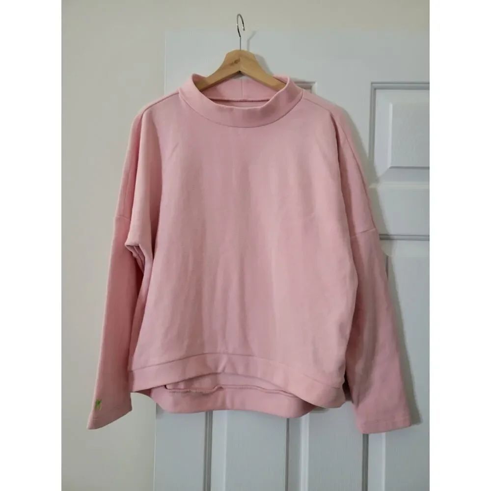 Dudley stephens Pink Fleece Mockneck Sweater M